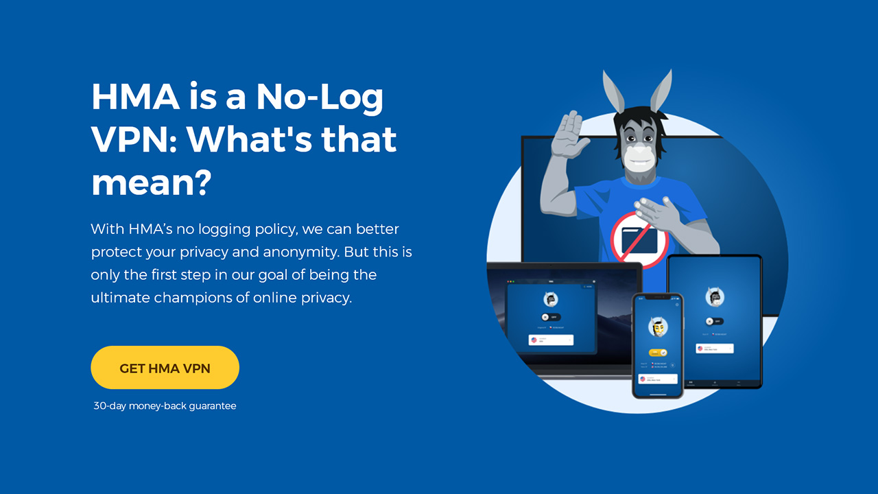 HMA VPN is now a No-Log VPN