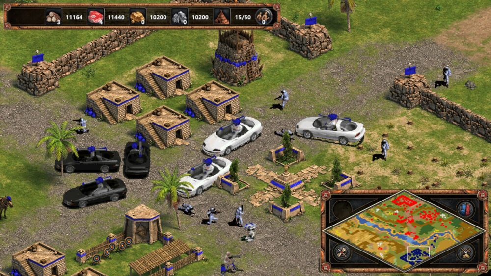 Screenshot of various active cheats in Age of Empires | Credit: 24zero