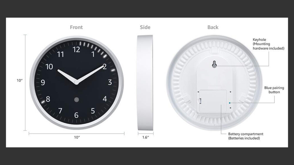 Amazon Echo Wall Clock diagram