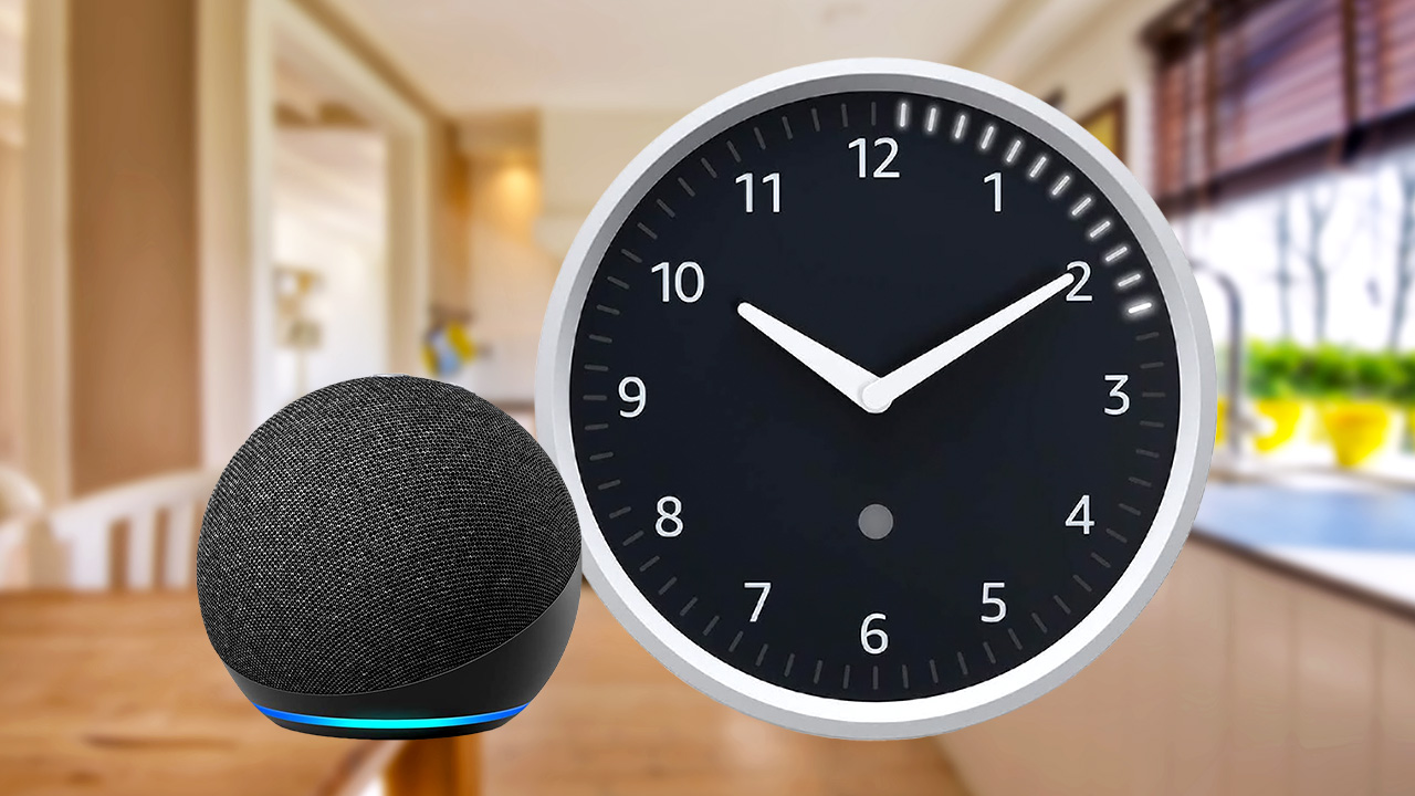Amazon Echo Wall Clock with an Echo Dot (4th generation)